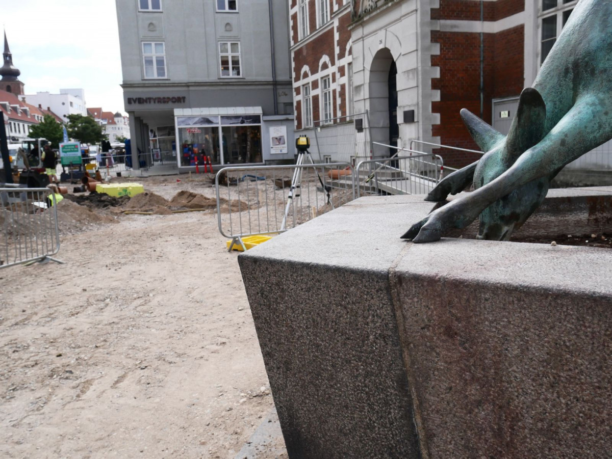 Anlægsarbejder ved Søndergade i Horsens